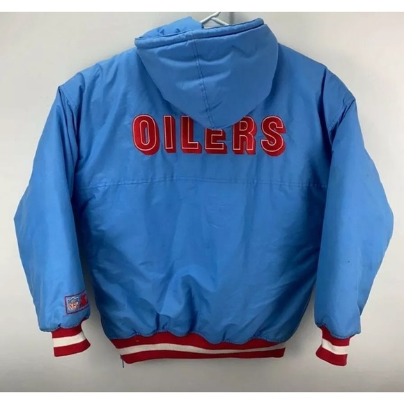 Vintage Starter Houston Oilers Zip Up Coat Large - Picture 9 of 12